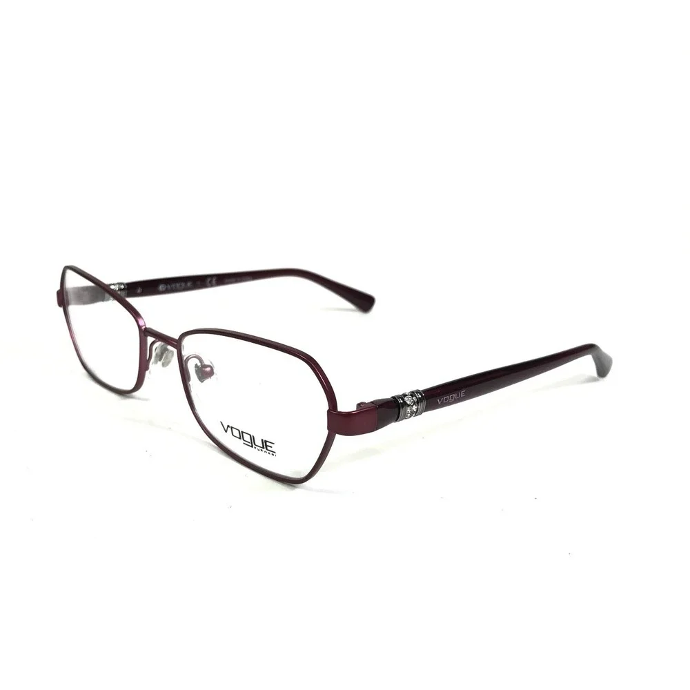 Vogue Eyeglasses Frames VO3970-B 977-S Violet Red Cat Eye Wire Rim 51-17-135